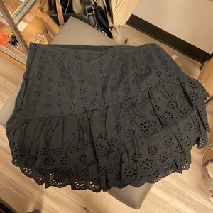 NWT Do+Be Embroidered Eyelet Ruffle Mini Skirt